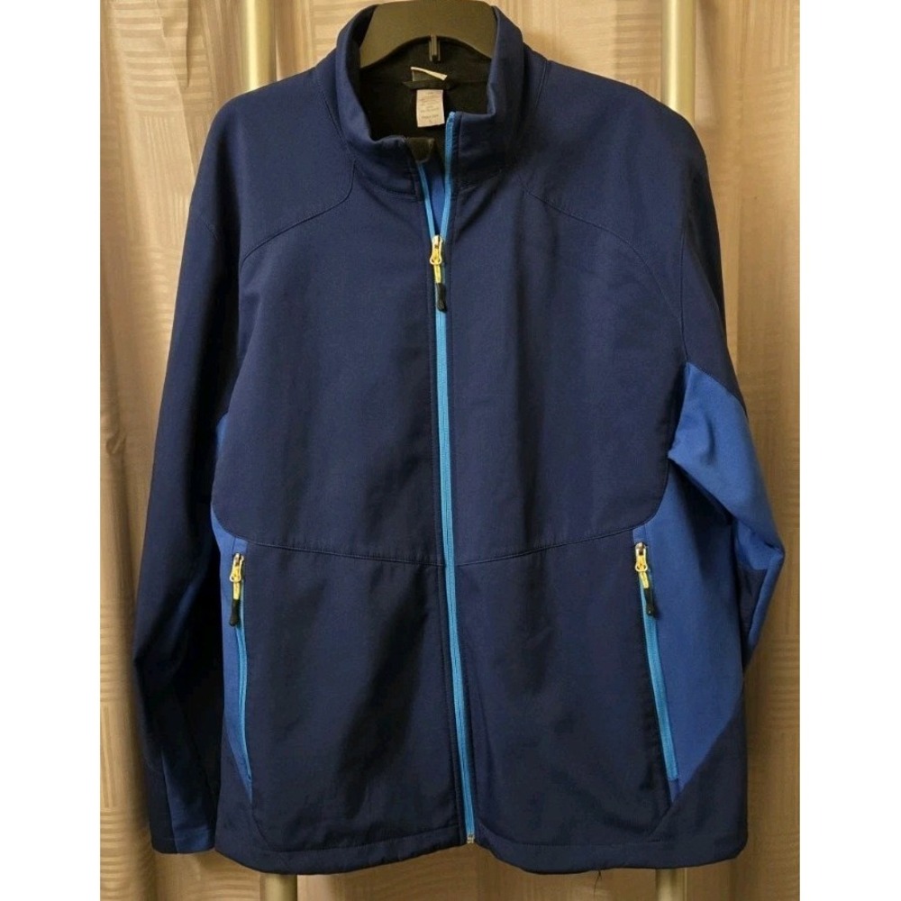 Champion Blue Softshell Zipper‎ Hooded Coat Men's Size XL Pockets